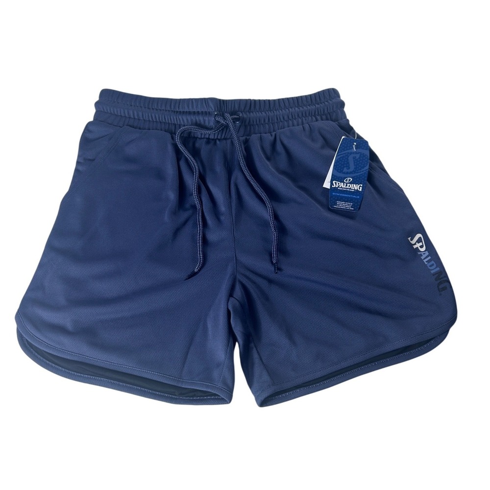 Spalding Mens Mesh‎ Athletic Shorts Crown Blue Small RLG0003 Gym Essentials NWT